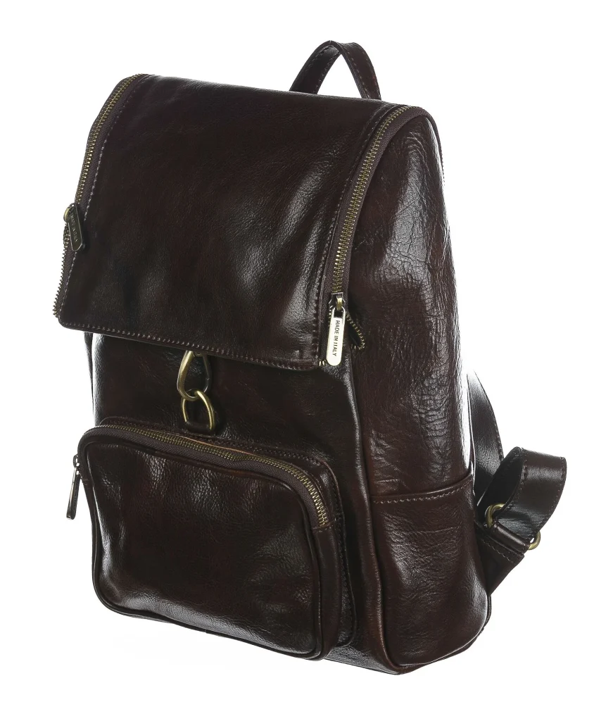 Borsa 5255 zaino in vera pelle everest colore testa di moro emporium italy by chiaroscuro